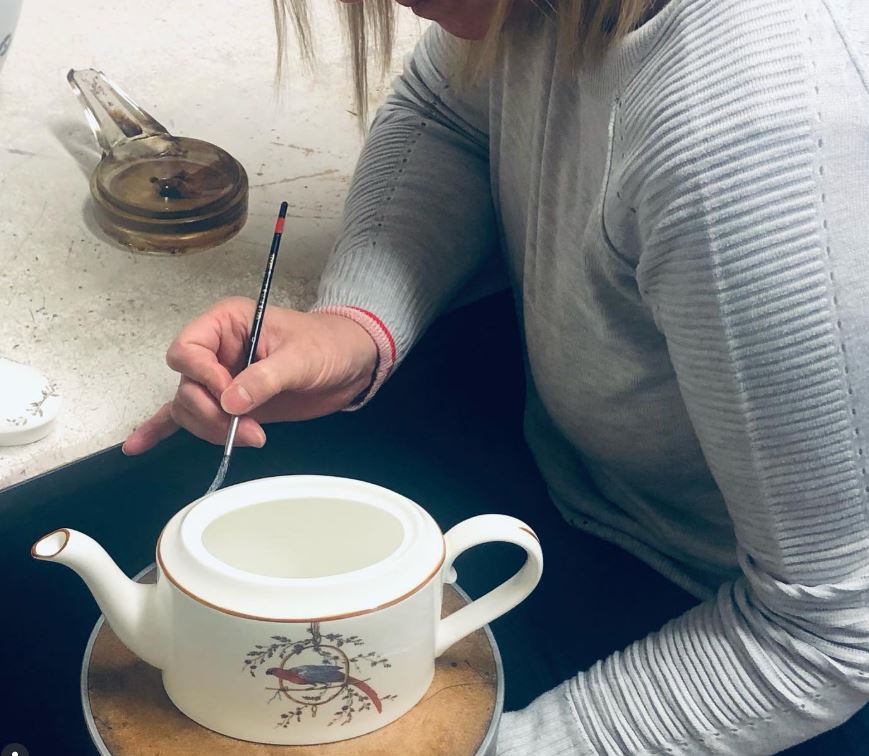 Gilded fine bone china