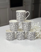 "Grey Honeycomb" 12oz Fine Bone China Mug
