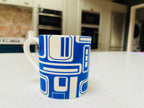 "Blue 60's Inspired Retro Design" 12oz Fine Bone China Mug