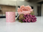 "Pink Wrap Around" 12oz Fine Bone China Mug