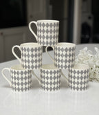 "Grey Harlequin" 12oz Fine Bone China Mug