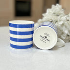 "Blue Horizontal Stripe" 12oz Fine Bone China Mug