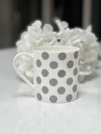 "Grey Spots" 12oz Fine Bone China Mug