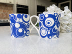 "Blue Circles" 12oz Fine Bone China Mug
