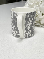 "Grey Honeycomb" 12oz Fine Bone China Mug