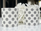 "Grey Spots" 12oz Fine Bone China Mug