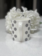 "Grey Spots" 12oz Fine Bone China Mug
