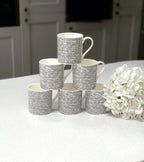 "Grey Wrap Around" 12oz Fine Bone China Mug