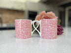 "Pink Wrap Around" 12oz Fine Bone China Mug