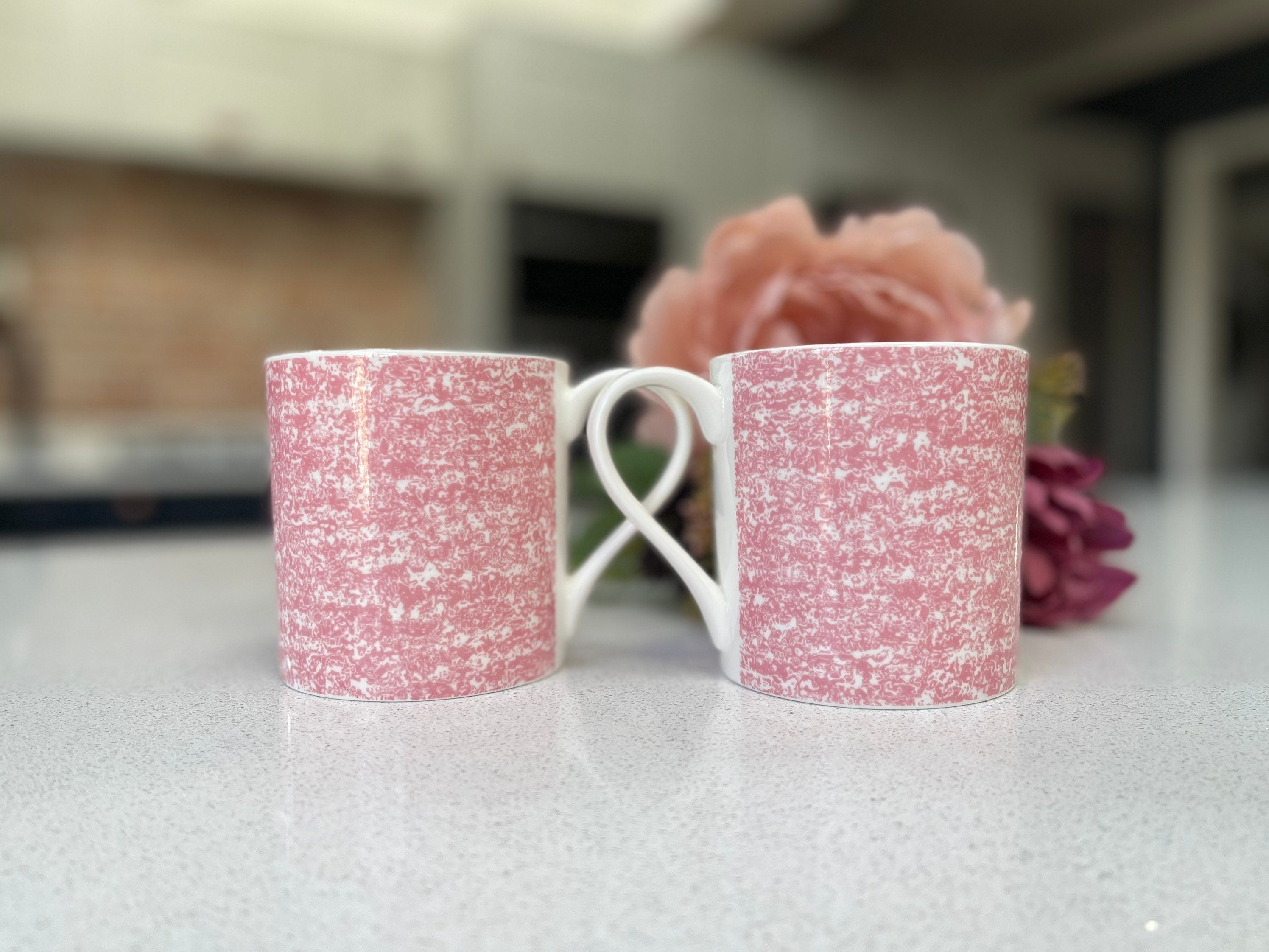 "Pink Wrap Around" 12oz Fine Bone China Mug