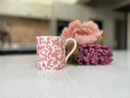 "Pink Honeycomb" 12oz Fine Bone China Mug