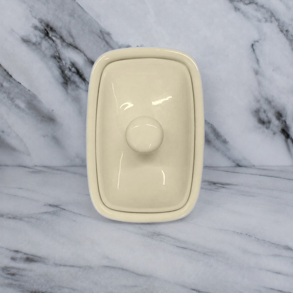 Creamware Butter Dish, top view