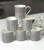 "Grey Wrap Around" 12oz Fine Bone China Mug