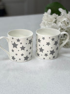 "Grey Star" 12oz Fine Bone China Mug