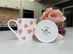 "Pink Hearts" 12oz Fine Bone China Mug