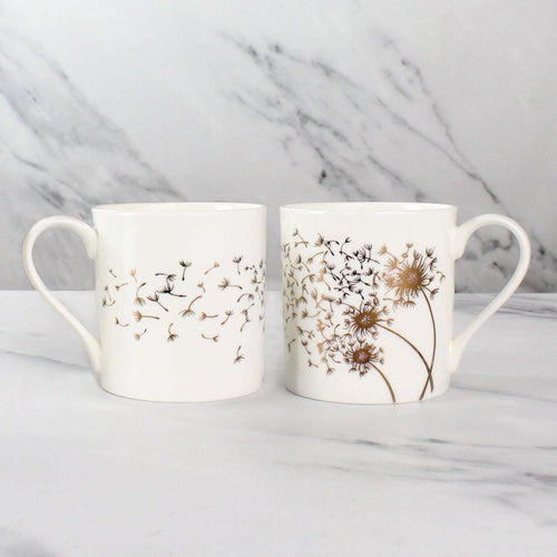 "Gold Dandelion" 12oz Fine Bone China Mug