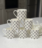 "Grey Spots" 12oz Fine Bone China Mug