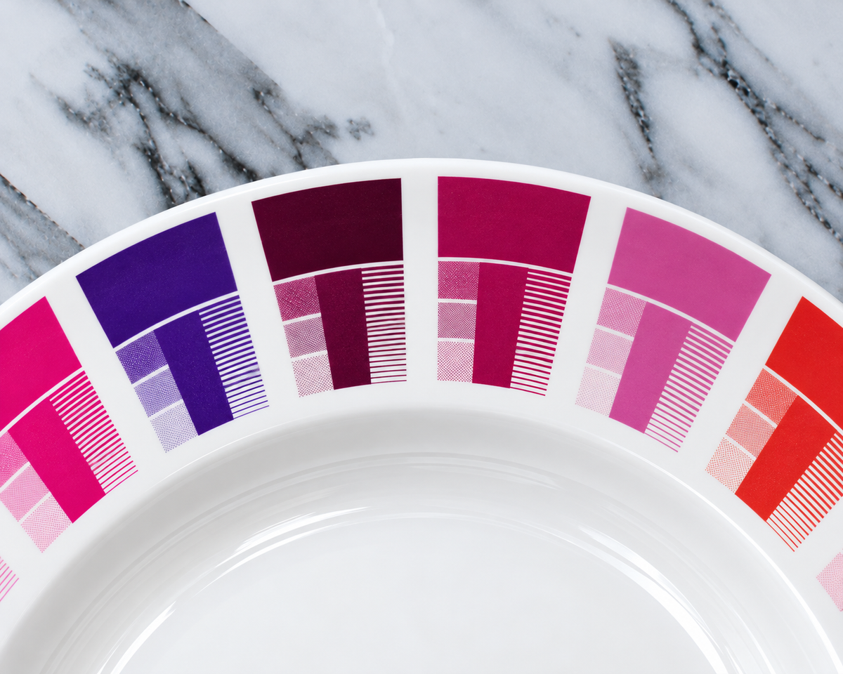 Pinks, purples and rubies. Deep shades like these come from gold-based colours.