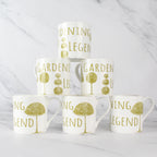Set of 6 12oz Fine Bone China Gardening Legend Mug Set